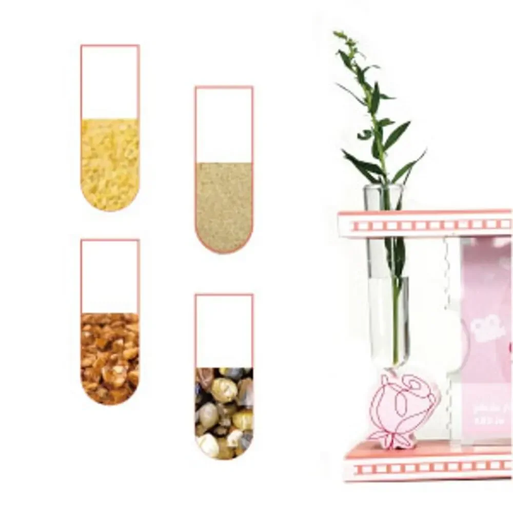 Valentine’s Day Picture Frame with Glass Vase – 4x6 Pink Floral Wood Frame Gift